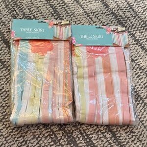 Colorful Striped Table Skirt